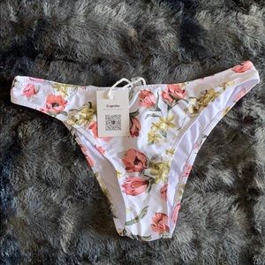 Cupshe Floral bottoms w/ teal wrap top